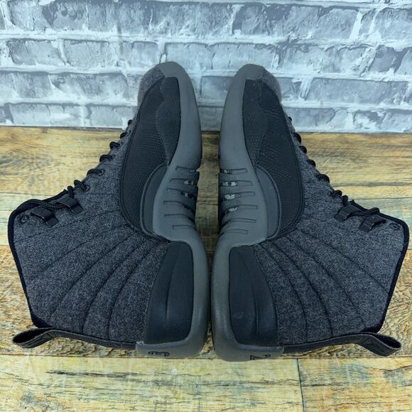 Nike Air Jordan 12 XII Retro Wool Black Grey Shoe 852627-003 Mens Size 9.5 main image 7